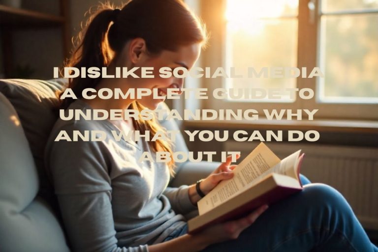 I Dislike Social Media