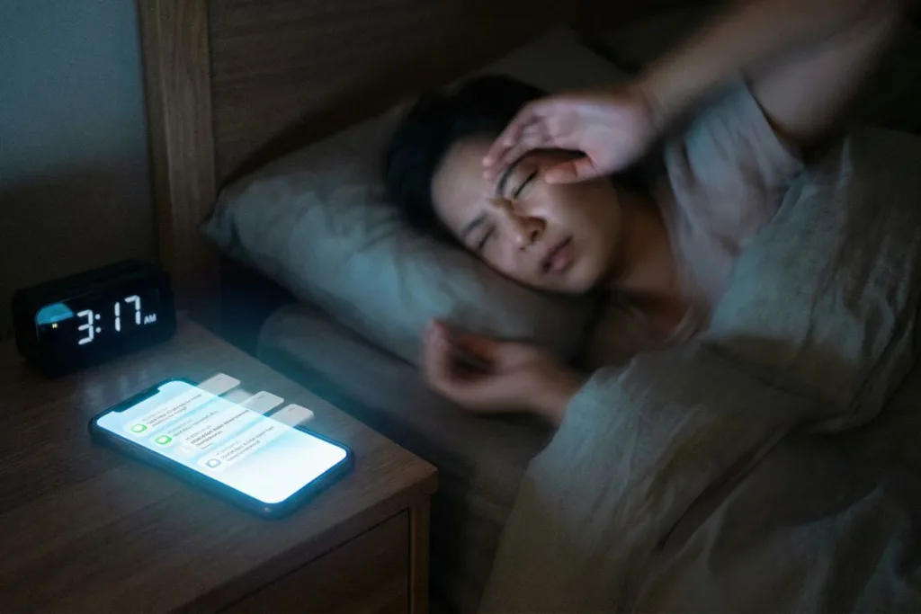 Oneframework 6 ways technology affects your sleep health Guide 5 Notifications Sleep Fragmentation 1